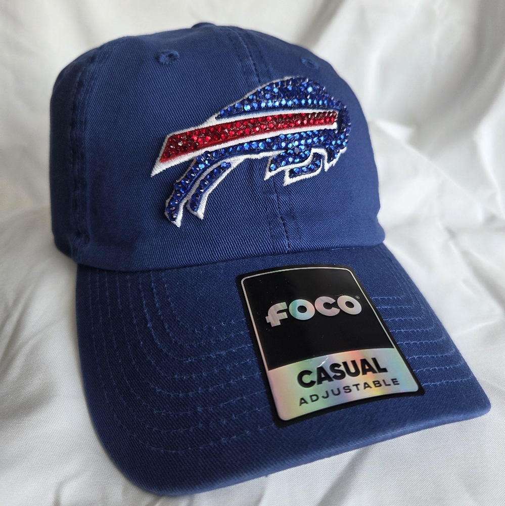 BUFFALO BILLS FOCO Cap with Custom Bling On Logo
